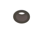 Mała czarna punktowa lampa podtynkowa okrągła Ideal Lux 307756 Quark fi 5W 3000K LED 4cm