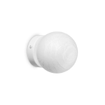 Biała lampa ścienna kula imitująca papier Ideal Lux 317090 Carta ap1 d10 G9 10cm