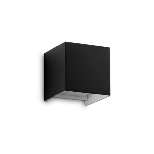 Czarny kinkiet ścienny lampa zewnętrzna światło góra - dół Ideal Lux 313450 Atom ap d10 LED 12W 3000k 10cm