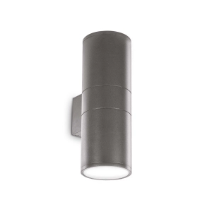 Antracytowa lampa ściemna zewnętrzna kinkiet góra - dół Ideal Lux 236858 Gun ap2 big 2xE27