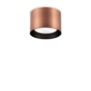 Okrągła lampa sufitowa punktowa miedź oksydowana Ideal Lux 310893 Spike pl1 round GX53 10cm
