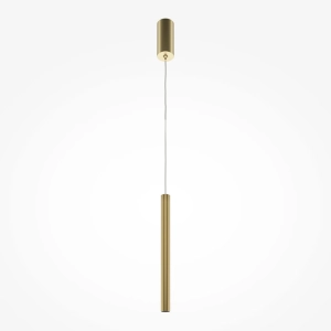 Złota lampa wisząca smukły walec 40cm tuba Maytoni MOD159PL-L6G4K2 Pro Base LED 6W 4000K 3cm