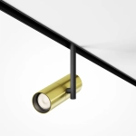 Złoty reflektor na czarną szynę magnetyczną Exility Maytoni TR005-2-12W3K-BBS Elti LED 12W 3000K 36stopni