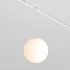 Biała lampa wisząca kula na szynę magnetyczną Exility Maytoni TR039-4-5W3K-WW-DS-W-1 Luna LED 5W 3000K-6000K 360stopni Bluetooth