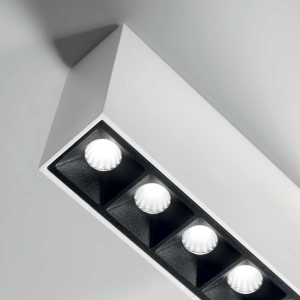 Biała prostokątna lampa sufitowa Ideal Lux 248530 Lika pl LED 12.5W 3000K