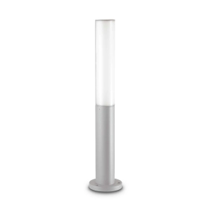 Szara lampa zewnętrzna owalny słupek ogrodowy Ideal Lux 322247 Etere pt 3000K LED 9.5W 12cm