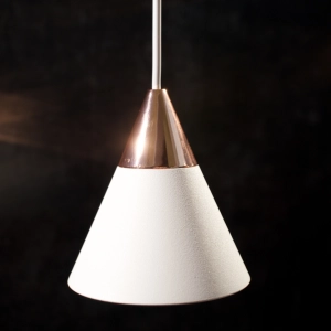 Biało różano złota lampa wisząca na szynę magnetyczną Multiline Oxyled 895528 Cono LV 7W 3000K 18stopni