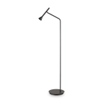 Czarna metalowa lampa podłogowa z regulacją obrotu i nachylenia klosza Ideal Lux 279800 Diesis pt LED 4.5W 3000K