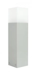 Srebrna zewnętrzna lampa stojąca słupek oświetleniowy SU-MA CB-MAX 400 AL Cube Max E27 IP44 40cm