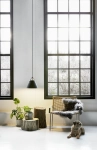 Lampa Wisząca Klosz Stożek Nordlux 84333003 Strap 27 E27 27cm x 334cm czarna skórzany pasek