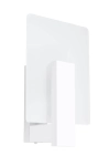 Kinkiet ścienny drewniany ze szklanym kloszem Sollux Lighting SL.1092 Peach Puff LAPPO biały 1xE14