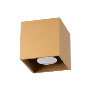 Lampa sufitowa plafon kwadratowy Sollux Lighting SL.1182 Deep Space QUAD 1 złoty 1xGU10 10cm