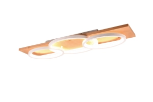 Lampa sufitowa plafon trzy elipsy matowy biały Trio Lighting 641110331 Barca LED 40W 3000K