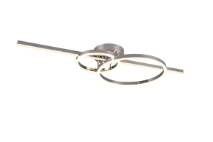 Lampa sufitowa plafon dwa okręgi chrom Trio Lighting 643010306 Montilla LED 54W 2700K-6000K