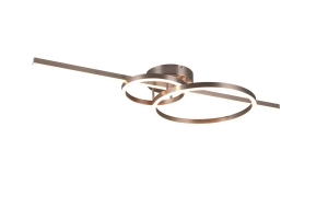 Lampa sufitowa plafon dwa okręgi matowy nikiel Trio Lighting 643010307 Montilla LED 54W 2700K-6000K