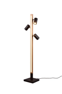 Lampa podłogowa drewniana oprawa Trio Lighting 412510432 Marley 3xGU10 LED 20W 3000K 130cm
