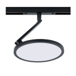 Czarny okrągły reflektor na szynę 3-fazową Loonari (Oxyled) Lucena SLIM TR 893111 12W 866lm CRI90 4000K 120stopni