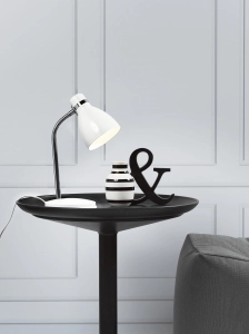 Lampa stołowa biurkowa Nordlux 73065001 Cyclone E14 33cm x 11cm regulowana biały