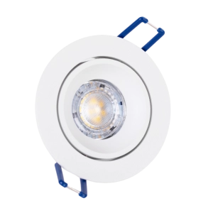 Biała okrągła oprawa podtynkowa GU10 Loonari (Oxyled) Crosti Qubo RO 453305 Fi8,2cm