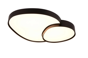 Lampa sufitowa plafon designerski matowy czarny Trio Lighting 647519232 Rise LED 45W 2700K-6500K