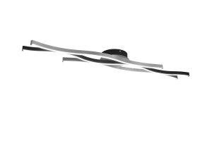 Lampa sufitowa plafon designerski fale szczotkowane aluminium Trio Lighting 641210305 Blaze LED 35W 2300K+3000K+4000K