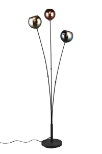 Lampa podłogowa trzyramienna z kulistymi kloszami szklanymi z efektem lustra RL R41303017 Sheldon 3xE14