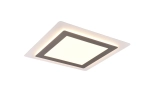 Lampa sufitowa kwadratowa sterowana za pomocą pilota nikiel mat Trio Lighting 641510207 Morgan LED 46W 2700 - 6500K 45cm