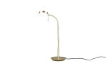 Lampa stołowa metalowa z elastycznym kloszem okrągłym mosiądz mat Trio Lighting 523310108 Monza  LED 12W 2300+3000+4000K