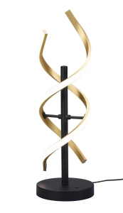Lampa stojąca podłogowa w kształcie spirali ze zintegrowanym ściemniaczem mosiądz mat Trio Lighting 541810208 Sequence LED 20.5W 2300+3000+4000K