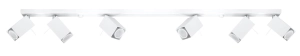 Biała listwa z regulowanymi sześciennymi reflektorami Sollux Lighting SL.0464 Merida 6xGU10 118cm