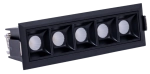 Czarna prostokątna oprawa podtynkowa Loonari (Oxyled) Greti 700518 20W 1600lm CRI90 4000K 30stopni