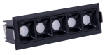 Czarna prostokątna oprawa podtynkowa Loonari (Oxyled) Greti 700501 20W 1400lm CRI90 3000K 30stopni