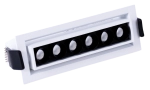 Biała prostokątna regulowana oprawa podtynkowa Loonari (Oxyled) Archi WALL WASHER 701454 8W 480lm CRI90 3000K 36stopni