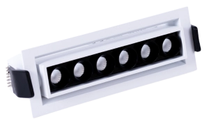 Biała prostokątna regulowana oprawa podtynkowa Loonari (Oxyled) Archi WALL WASHER 701454 8W 480lm CRI90 3000K 36stopni