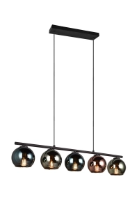 Lampa wisząca na linkach z pięcioma szklanymi kloszami z efektem lustra RL R31305017 Sheldon 5xE14
