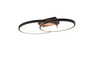 Lampa ścienno sufitowa z dwoma okręgami czarno białymi RL R64482134 Malaga LED 25W 3000K