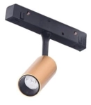 Złoty reflektor na czarny szynoprzewód magnetyczny Oxyled Multiline 894392-896280 Mini Spot 7W 3000K 30stopni
