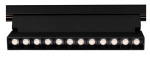 Czarny reflektor na szynę magnetyczną Oxyled 895726 Multiline Dots Spot Mini 24W 3000K Dali