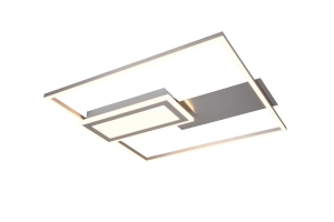 Lampa sufitowa geometryczna smukłe prostokąty nikiel mat RL R67862907 Spiro LED 32W 2700 - 6500K