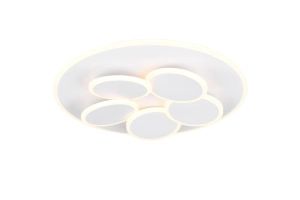 Lampa sufitowa okrągła nowoczesna z timerem i funkcją lampki nocnej biały mat Trio Lighting  653210631 Mandala LED 35W 2700 - 6500K