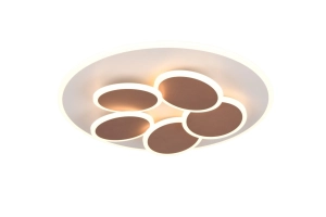 Lampa sufitowa okrągła nowoczesna z timerem i funkcją lampki nocnej ciepły szary Trio Lighting  653210676 Mandala LED 35W 2700 - 6500K