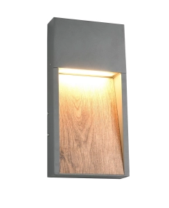 Lampa zewnętrzna ścienna na elewację prostokątna imitacja drewna Trio Lighting  246960135 Salmon LED 11W 3000K