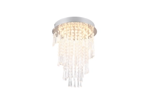 Lampa sufitowa ekstrawagancka ozdobiona błyszczącymi plastikowymi kryształkami RL R67341106 Pomp LED 18W 2700 - 6500K 30cm
