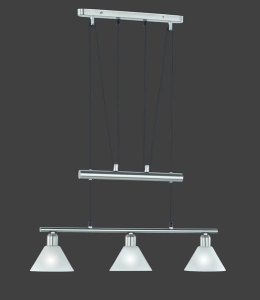 Lampa wisząca nowoczesna trzypunktowa Trio Lighting 3751031-07 Stamina 3xE14