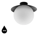 Czarna lampa sufitowa / plafon z podwyższoną szczelnością IP44 do łazienki UMMO KLC120S0 KUUL C