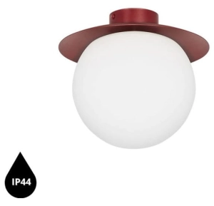 Burgundowa lampa sufitowa / plafon z podwyższoną szczelnością IP44 do łazienki UMMO KLC140S0 KUUL C