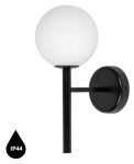Czarna lampa ścienna / kinkiet z podwyższoną szczelnością IP44 do łazienki UMMO KPA120S0 KOP A