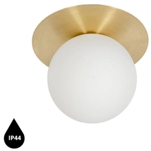 Mosiężna lampa ścienna / kinkiet z podwyższoną szczelnością IP44 do łazienki UMMO BRA120S0 BORRA A
