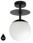 Czarna lampa przysufitowa / plafon z podwyższoną szczelnością IP44 do łazienki UMMO PLB120S3 PLAAT B