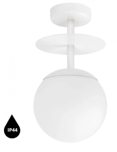 Biała lampa przysufitowa / plafon z podwyższoną szczelnością IP44 do łazienki UMMO PLB110S3 PLAAT B